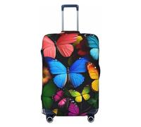 HYQOUKLR Fundas para Maletas, Funda for Maleta con diseño de Margaritas, antiarañazos, Compatible con Equipaje de 31 a 32 Pulgadas(Colorful Butterflies,M)