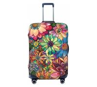 HYQOUKLR Fundas para Maletas, Funda for Maleta con diseño de Margaritas, antiarañazos, Compatible con Equipaje de 31 a 32 Pulgadas(Bright Flowers,L)