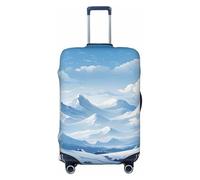 HYQOUKLR Fundas para Maletas, Funda for Maleta con Estampado Floral Amarillo y Rosa, antiarañazos, Compatible con Equipaje de 18 a 22 Pulgadas.(Snow Mountain,S)