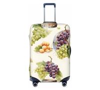 HYQOUKLR Fundas para Maletas, Funda for Maleta con Estampado Floral Amarillo y Rosa, antiarañazos, Compatible con Equipaje de 18 a 22 Pulgadas.(Wine Grapes,M)