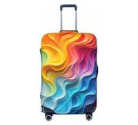 HYQOUKLR Fundas para Maletas, Funda Protectora for Maletas Rainbow Wave de 18 a 32 Pulgadas(M)