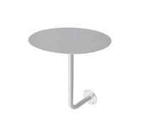HYQOUKLR Iron - Mesa flotante redonda montada en la pared de 45 cm de | Leche/Negro Redondo 35/40 cm 13.8/15.7 pulgadas Altura: Plancha flotante montada en la pared para Cafe Bar (leche