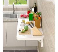 HYQOUKLR Mesa Mural Plegable, Escritorio Mural Mesa Plegable de Pared Blanca de Varios tamaños for el hogar, la Oficina, la Cocina y el lavadero.(90 * 40Cm/35Inch*16Inch)