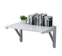 HYQOUKLR Mesa Mural Plegable, Escritorio Mural Mesa Plegable de Pared de Madera de Pino Blanca, Varios tamaños, Mesa de Comedor, Banco de Trabajo, Soporte for Flores(60 * 40Cm)