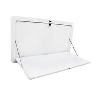 HYQOUKLR Mesa Mural Plegable, Escritorio Mural Mesa Plegable de Pared for Comedor de RV con Cerradura, ABS, Color Blanco, 80 x 45 cm (31,5 x 17,7 Pulgadas)