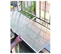 HYQOUKLR Pantalla de Malla metálica, Hoja de Acero Inoxidable 304 Perforada de 0,3mm, Agujeros de 10mm, Protectores Decorativos, 25x100-400cm(25x250cm)