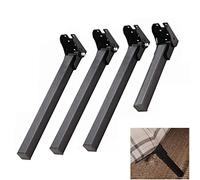 HYQOUKLR Patas de Mesa en Forma de Horquilla, Paquete de 4 Patas de Mesa Plegables de Metal con Forma de Horquilla de 90 Grados, Color Negro, Varios tamaños(29.5cm(11.6in))