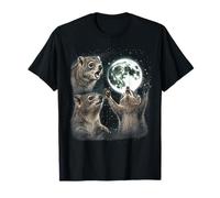 Hyrax | 3 Hyraxs Aullando a la Luna Divertido extraño Maldito awawa Camiseta