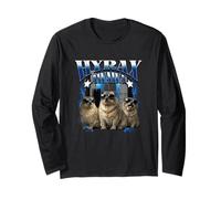 Hyrax Vintage Fuego Feo Divertido Meme Retro Animal Bootleg Manga Larga
