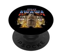 Hyrax Vintage Fuego Feo Divertido Meme Retro Animal Bootleg PopSockets PopGrip Adhesivo