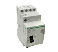 HYRBNSDLK WCT-25A Contactor eléctrico de CA for el hogar, 4 Polos, 4NO, 230V, 25A, Montaje en Carril DIN 35mm con Funcionamiento Manual