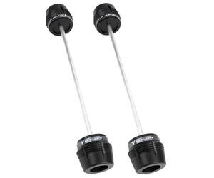HYRHEV Escudo Protector Deslizadores Horquilla para Eje Rueda Motocicleta MT07 FZ-07 FZ07 2018-2023 Parachoques(Front and Rear-Titanium9)