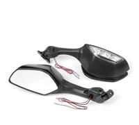 HYRHEV Espejo Retrovisor Motocicleta para Kawasaki para Ninja ZX-10R 2011-2015 2016-2020 H2 con Luces Espejos Laterales Espejo de Manillar