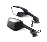HYRHEV Espejo Retrovisor Motocicleta para Ninja ZX 10R 2011-2015 2016-2020 H2 2014-2015 con Luz De Giro Espejos Laterales Espejo de Manillar