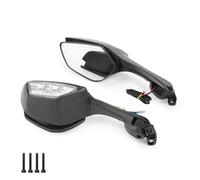 HYRHEV Espejo Retrovisor Motocicleta para Ninja ZX 10R ZX-10R 2011-2015 H2 2014-2015 con Luz De Giro Y Espejos Laterales Espejo de Manillar