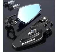 HYRHEV Espejos retrovisores Motocicleta para NMAX N MAX N-MAX 155 250 400 125 2 Piezas Extremos de Manillar CNC Color Negro Motorcycle Rearview Mirror(Black)