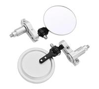 HYRHEV Espejos Retrovisores para Manillar De Motocicleta CB 400SF R650R 650R 125R R900RR 1100 Accesorios Espejo de Manillar(Plata)