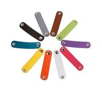 HYROOY 10 piezas elegantes de cuero con hebilla de seda para anillos de mujer, regalos de cuero