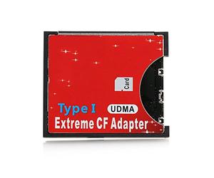 HYROOY Adaptador Micro-SD a tarjeta Micro-SD SDXC a lector de tarjetas de memoria compacto tipo I, convertidor ABS