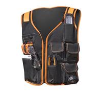 HYROOY Chaleco de trabajo para herramientas, kit de mantenimiento de seguridad con múltiples bolsillos, bolsa de cintura ajustable para carpinteros electricistas