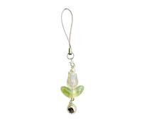 HYROOY Correas con colgante de flor de tulipanes para teléfono, llavero, mochila, llavero, llavero, llavero, cadena de decoración para llaves de coche, Blanco, As Pic Shows