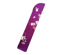 HYROOY Elegante soporte plegable para bolsa de abanico de mano, protector para funda, tela morada