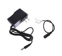 HYROOY Fuente de alimentación de 100-240 V a 1,5 V1 A con cable de 2 pines LR3 LR6 LR14 LR20 batería de repuesto 1 batería AA de 1,5 V de plástico negro enchufe de EE. UU