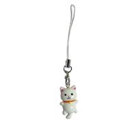 HYROOY Llavero con colgante de gato para teléfono, correa de cadena para teléfono, llavero acrílico, aleación, acrílico, 2#, As Pic Shows