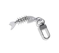 HYROOY Llavero de metal simple con dije de espina de pescado, llavero único para coche, mochila, decoración, joyería de moda para mujeres y niñas, aleación, Como se muestra en la imagen., As Pic Shows