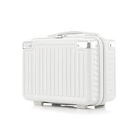 HYROOY Neceser multifuncional de 14 pulgadas para viaje, equipaje de mano, bolsa de maquillaje ABS, Blanco, app. 31 x 18 x 26cm / 12.2 x 7.08 x 10.23in