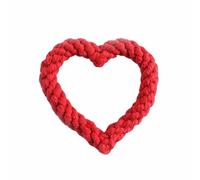 HYRSXN 1 Cuerda de algodón Multicolor Tejida a Mano con Forma de corazón for Limpiar los Dientes de tu Perro, Juguete for Mascotas sin Relleno(1)