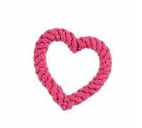 HYRSXN 1 Cuerda de algodón Multicolor Tejida a Mano con Forma de corazón for Limpiar los Dientes de tu Perro, Juguete for Mascotas sin Relleno(4)