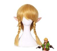 Hyrule Warriors Cosplay Peluca Mujer Linkle Golden Braids Mujeres Link Rinkuru Pelo sintético para adultos Juego de roles + Peluca Cap AG-962