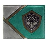 Hyrule Zelda Twilight Princess Link Postura del Escudo Hylian Billetera/Cartera Doble ID & Porta-Tarjetas, Verde