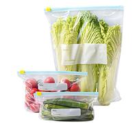 HYRYC Bolsas Congelacion Reutilizables 30pcs Bolsas Para Congelar Alimentos de Primera Calidad Zip Almacenamiento Grandes Medianos y Pequeños Para Fruta Verduras Carne Sándwich(30)