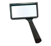 HYRZD Lupa rectangular de mano - 4 aumentos, 100 x 50 mm, lente de cristal de alta definición, lupa portátil, sin distorsión, adecuado para leer, personas mayores, ayuda perfecta de baja visión