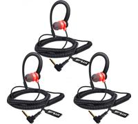 HYS 3.5mm Auricular Compatible para Motorola Yaesu Radio/Walkie-Talkie Micrófono de Mano/Dispositivo con 3.5mm AudioJack, G-Type Soft Ear Hook (REDC-3)