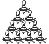 HYS 3.5mm Auricular Compatible para Motorola Yaesu Radio/Walkie-Talkie Micrófono de Mano/Dispositivo con 3.5mm AudioJack, G-Type Soft Ear Hook (BLACKC-10)