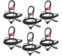HYS 3.5mm Auricular Compatible para Motorola Yaesu Radio/Walkie-Talkie Micrófono de Mano/Dispositivo con 3.5mm AudioJack, G-Type Soft Ear Hook (REDC-6)