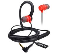 HYS 3.5mm Auricular Compatible para Motorola Yaesu Radio/Walkie-Talkie Micrófono de Mano/Dispositivo con 3.5mm AudioJack, G-Type Soft Ear Hook (REDC-1)