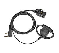 HYS Ajustable en Forma de D Auricular de Radio Compatible con Kenwood Baofeng UV5R 888S Retevis Walkie Talkie Pinganillo (1 Piezas)
