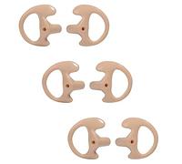 HYS Almohadillas suaves y flexibles para orejas abiertas, pequeñas almohadillas para auriculares acústicos Walkie Talkie Air, 3 pares de almohadillas izquierda y derecha