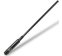 HYS Antena de radio telescópica/Rod SMA hembra de doble banda HT 144MHz/430MHz