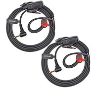 HYS Auricular de Radio Compatible con Motorola TLKR T62, T82, T92, H2O y T80 Extreme los walkie-talkies, así como con los Talkabout; Auricular con Gancho en Forma de G, micrófono y botón PTT (2)