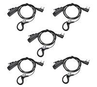 HYS Auricular de radio de dos vías en línea PTT micrófono en forma de G compatible con Kenwood Walkie Talkie Baofeng BF-888S UV-5R Kenwood (5 unidades)