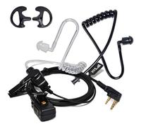 HYS Auricular para Walkie-Talkie con micrófono, auricular de tubo acústico de 2 cables con PTT y kit de vigilancia de micrófono para Baofeng UV-5R UV-82 Kenwood 2pin Amateur Radio de 2 vías
