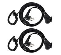 HYS Auriculares compatibles con Motorola, en Forma de G, PTT con micrófono, Radio de 2 Pines, dp1400 cp040 gp300 XT420 Walkie Talkie para guardaespaldas de Seguridad (Paquete de 2)
