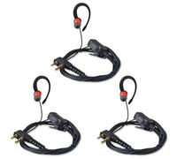 HYS Auriculares con Forma de G PTT, 2 Pines para radios bidireccionales, Compatible con Midland G7 Pro G8 G9 Pro M24 Plus M48 M99 G6 XT G7 XTR Alan HP450 (RED03C, 3)