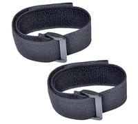 HYS Correa elástica ajustable para brazalete universal de silicona, cuero, funda de nailon con ranuras para brazaletes (negro, 2)