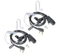 HYS Covert - Auricular de tubo acústico PTT con micrófono de seguridad compatible con Walkie Talkie Kenwood Baofeng BF-888S UV-5R Kenwood de 2 pines (2 piezas)